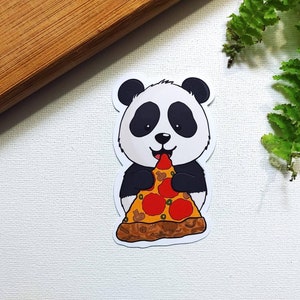 Panda Sticker Pandemonium Pizza Sticker Décalque Drôle Humour