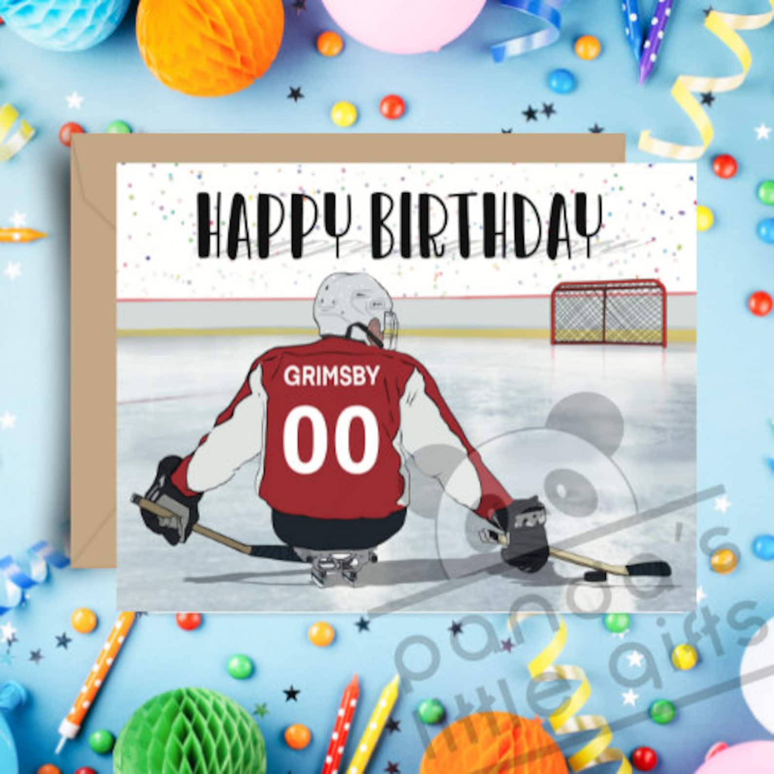 PERSONALIZED Sled Hockey Birthday Card Sledge Hockey Card - Etsy Canada