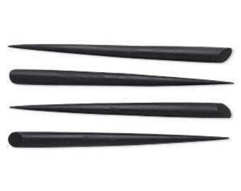 Black Hair Sticks, Wood Hair Sticks, Wooden, 14x10 Oval Setting on end, 6 inches, 2 each, D969
