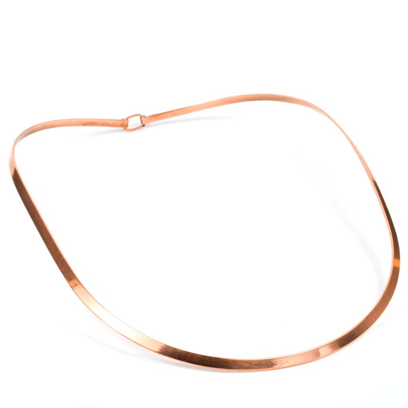 Polished Copper Choker Necklace Etsy