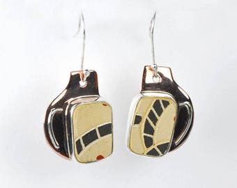 Mata Ortíz silver and Copper Earrings