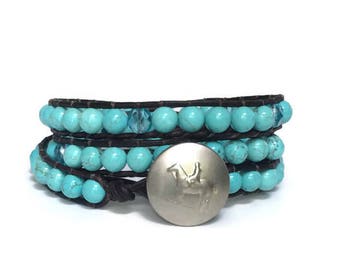 Turquoise Horse Lovers Wrap Bracelet for Women