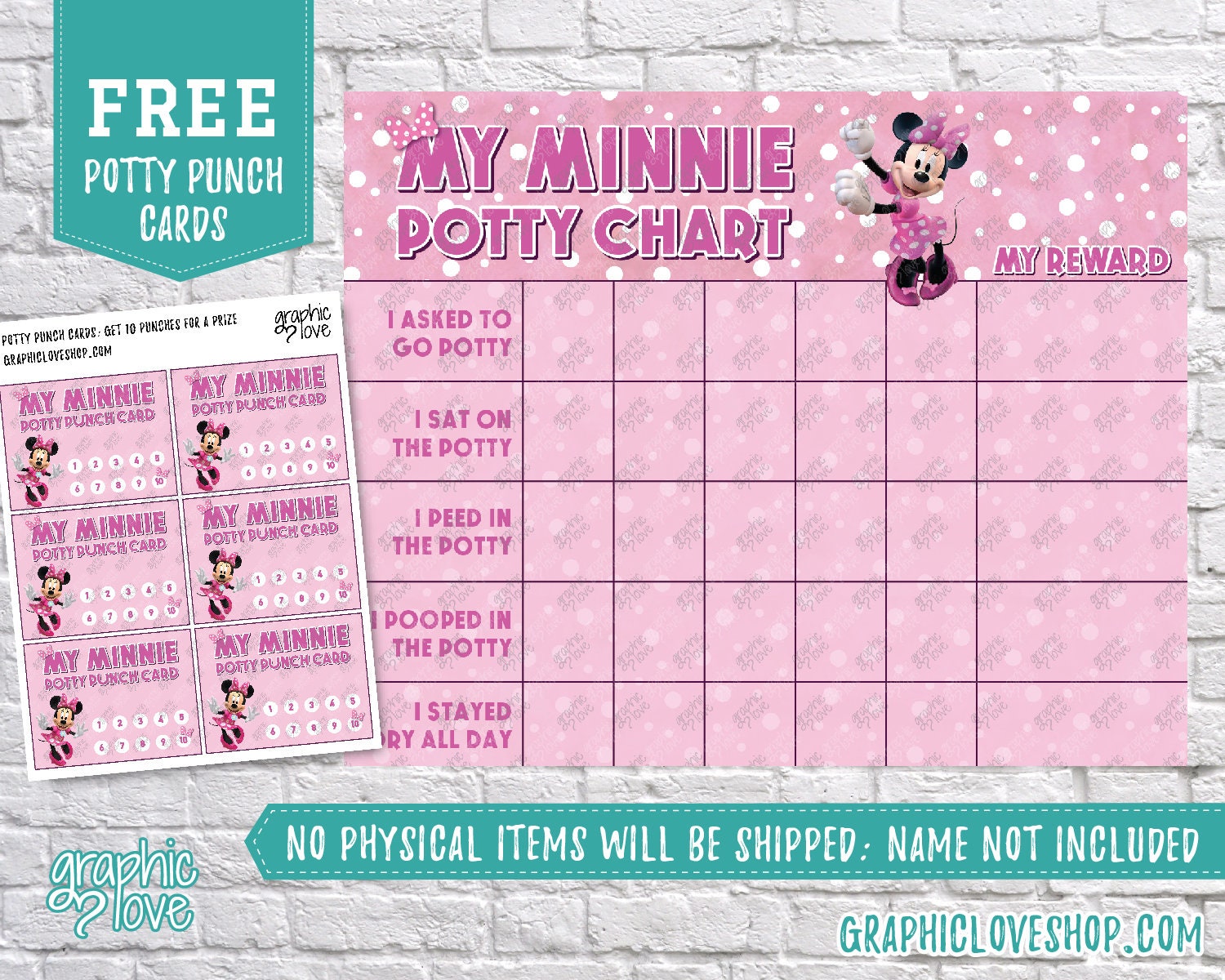 Minnie Mouse Potty Training Chart