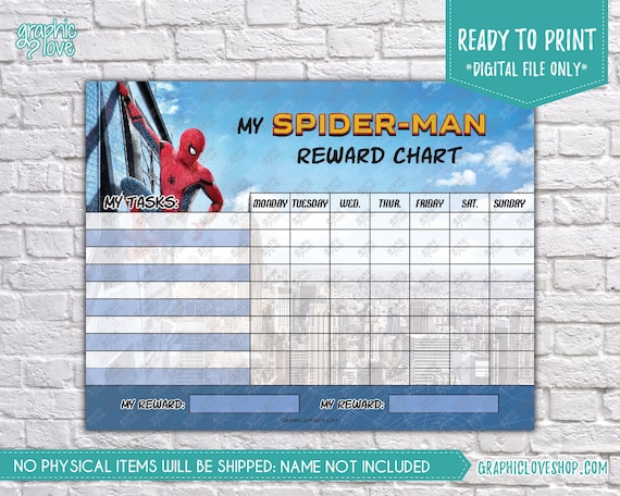 Marvel Reward Chart Printable