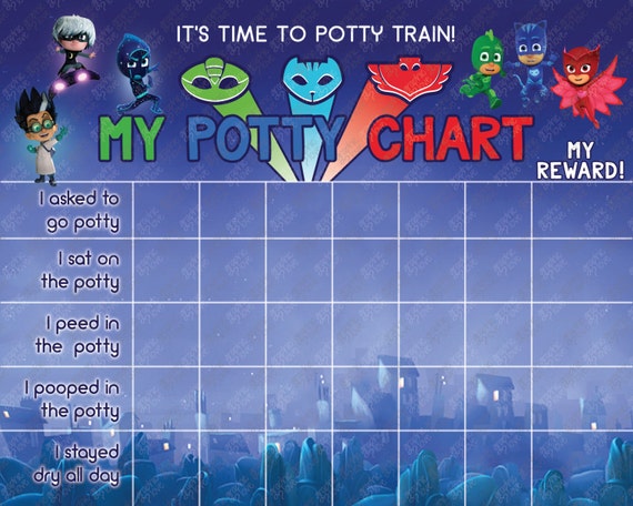 Pj Mask Potty Chart Printable