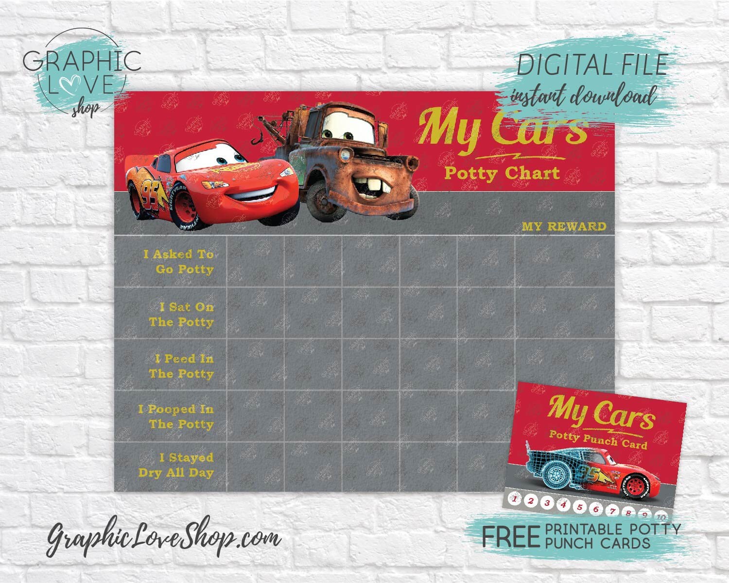 Lightning Mcqueen Reward Chart