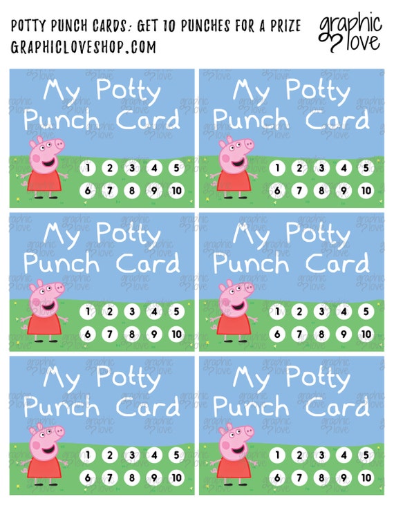 Potty Training Sticker Chart Peppa Pig