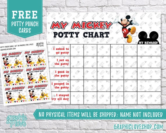 Mickey Mouse Potty Training Chart
