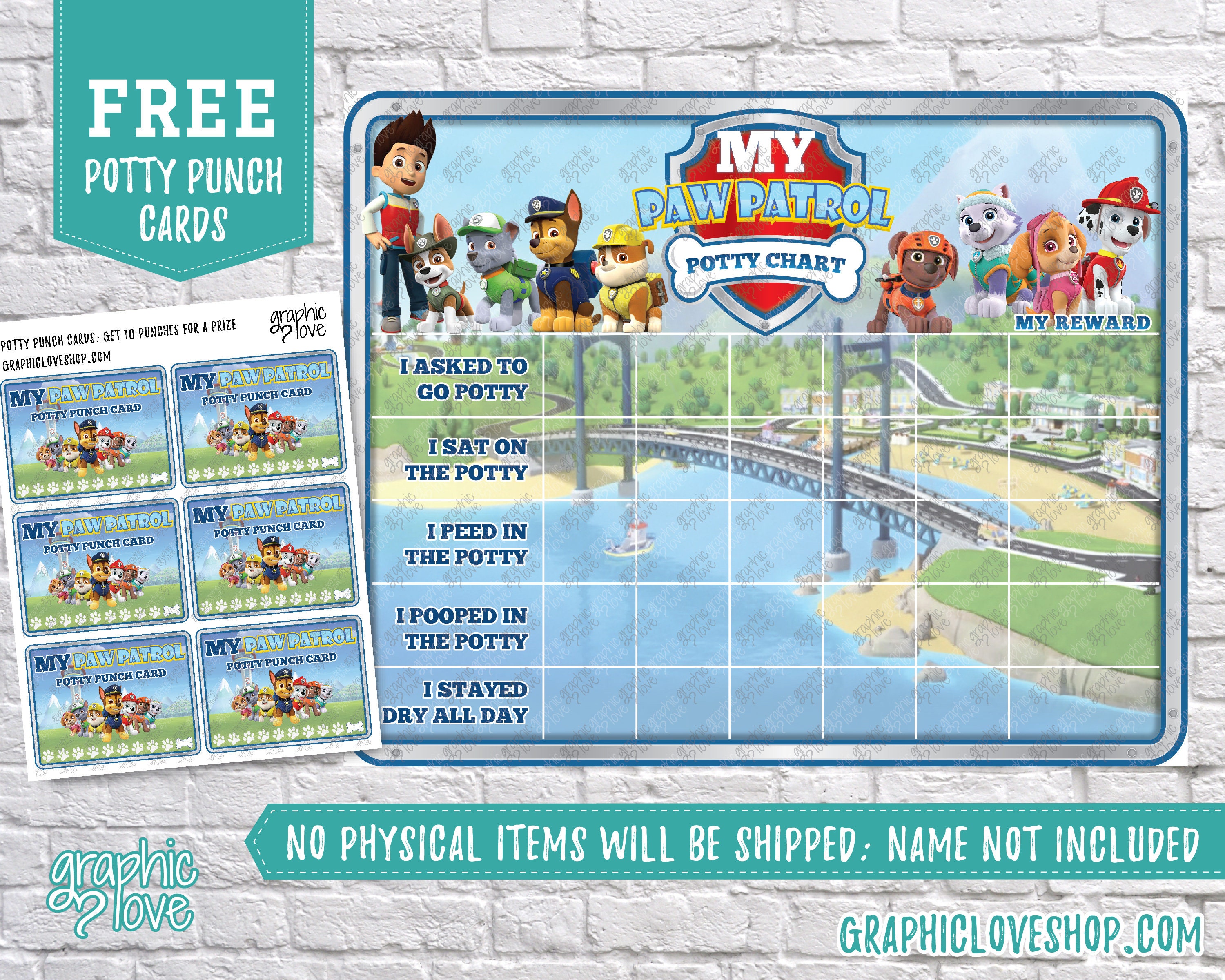 Free Printable Potty Chart Paw Patrol