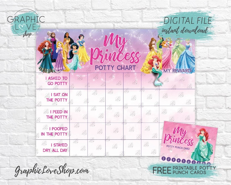 Disney Princesses Potty Training Chart For Girls Images and Photos finder