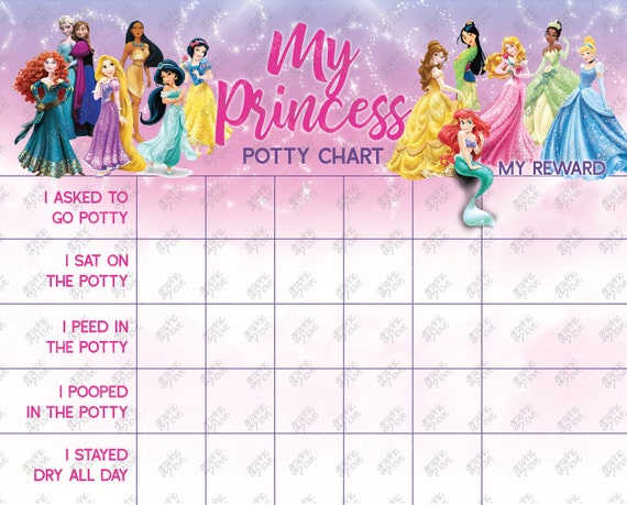 Princess Potty Chart Free