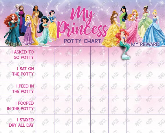 Disney Princess Potty Training Reward Chart