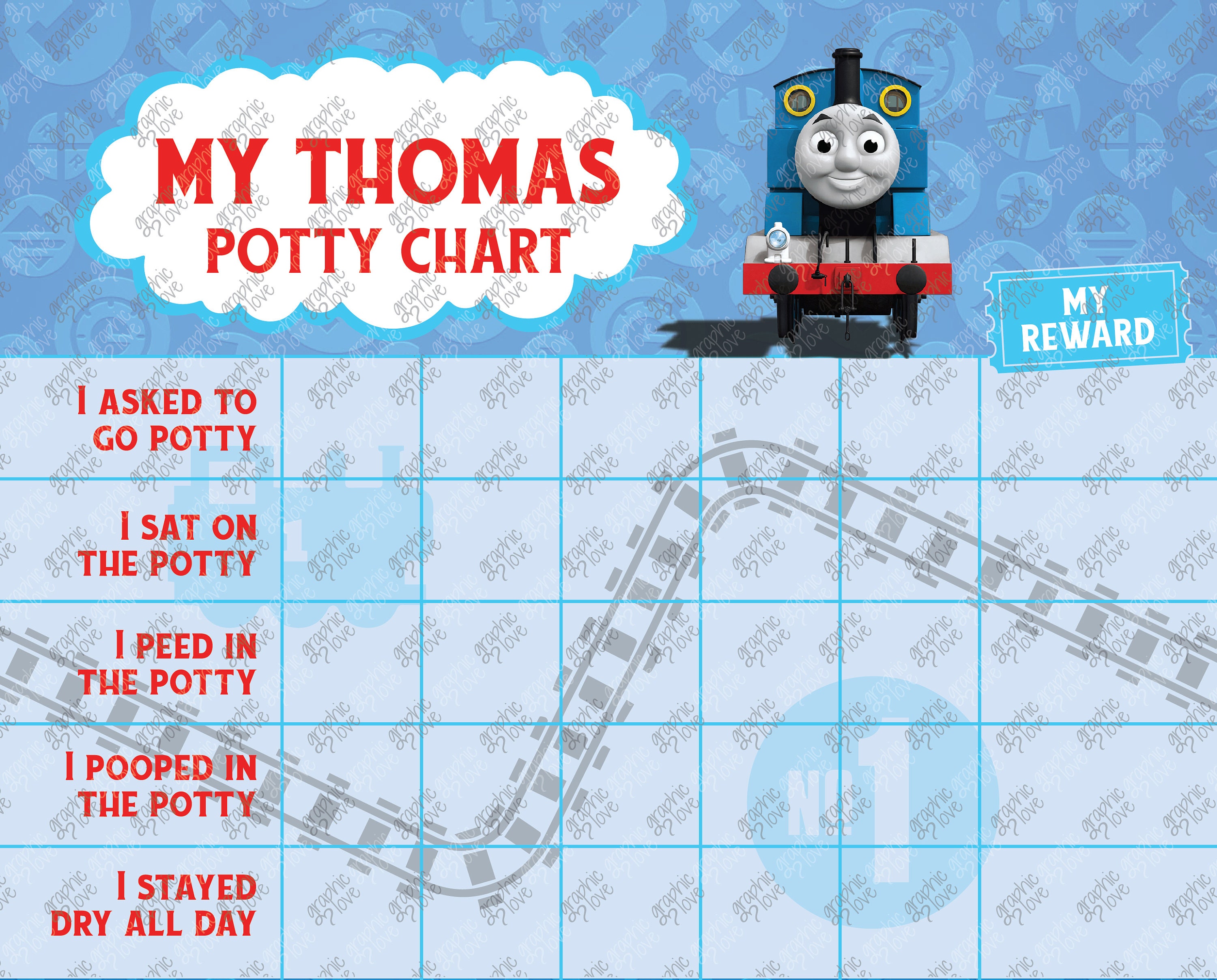 Thomas The Tank Engine Reward Chart