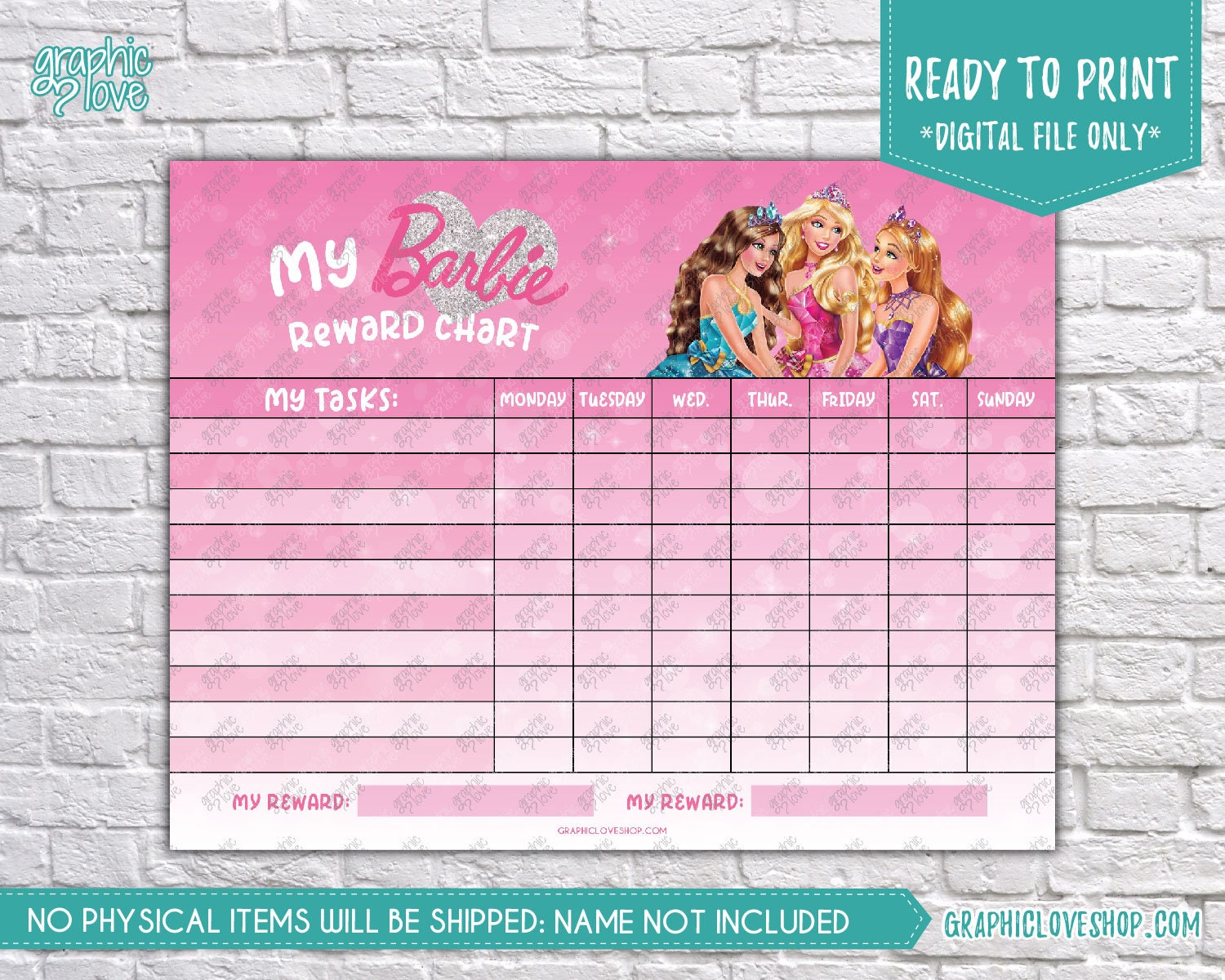 Barbie Reward Charts Free Printable