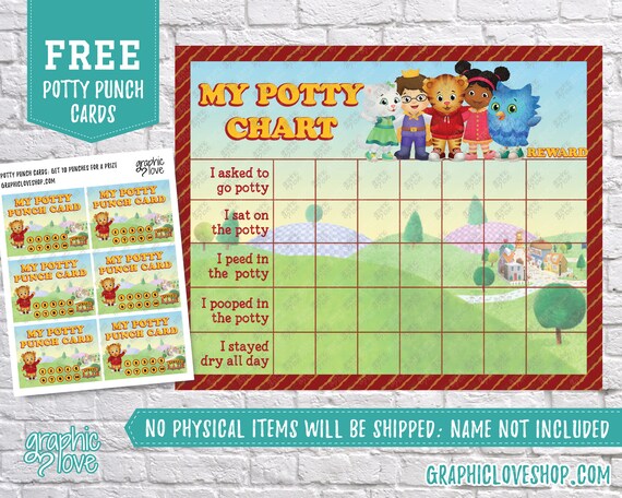 Free Daniel Tiger Potty Chart