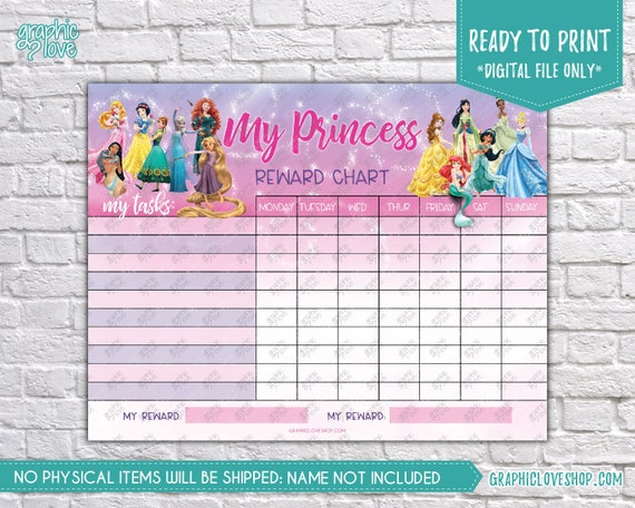 Princess Reward Charts To Print