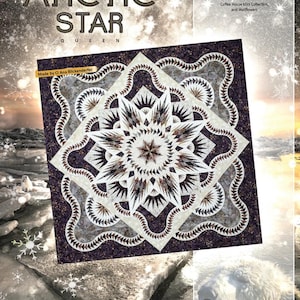 Quiltworx Quilt Pattern Arctic Star Queen by Brad Niemeyer and Judy Niemeyer, includes foundation papers, 99 square inches