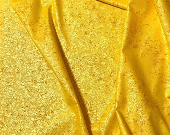 Fairy Frost Sunny pearlized metallic quilt cotton sewing material by the yard and half-yard