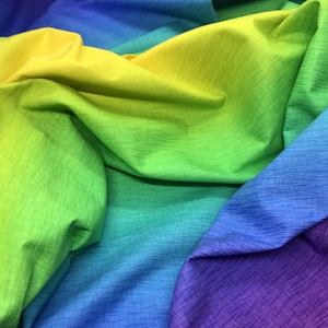 Gelato Ombre Fabric Elite Rainbow quilt cotton sewing material blue yellow green, Listed by the yard and half yard continuous cut, Maywood
