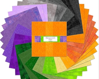 Layer Cake Fabric Bundle, Masquerade 10 Karat Essential Gems Quilting Cotton, 42 squares