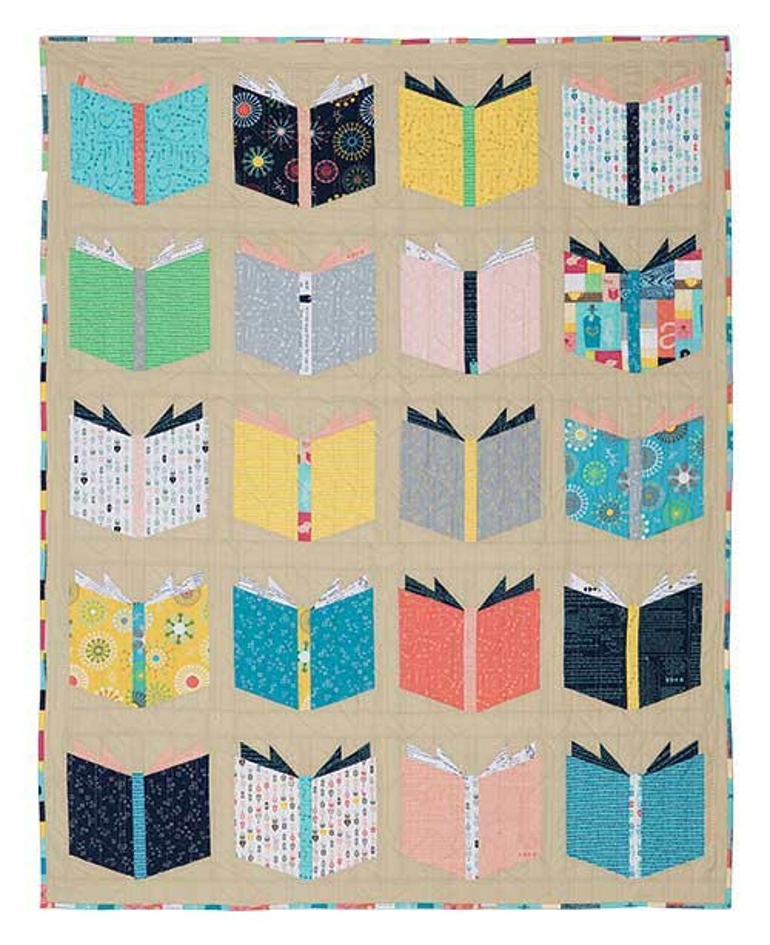 Book Nerd Quilt Pattern by Angela Pingel Designs Not a PDF Etsy