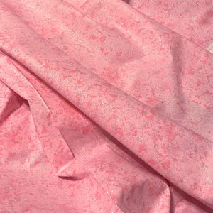 Fairy Frost Fabric Soft Pink Silver Glitter cotton sewing material by the yard and half-yard image 5
