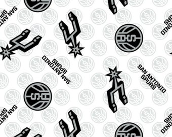 Matériel de couture en coton pour courtepointe de basket-ball NBA San Antonio Spurs Fabric par mètre et demi-mètre