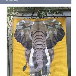 Elephant Jungle Abstractions Quilt Pattern Collection by Violet Craft Foundation Paper Piecing, sewing and quilting instructions