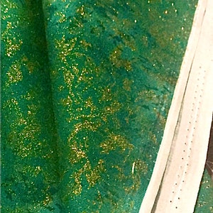 Fairy Frost Fabric Evergreen Gold Glitter quilt cotton sewing material, Listed by the Yard and Half Yard continuous cut, Michael Miller image 8