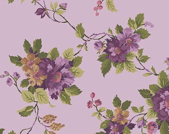 Anne of Green Gables Fabric Lavender Main Floral quilt cotton sewing material, Listed by Yard & Half Yard continuous cut, Riley Blake Design