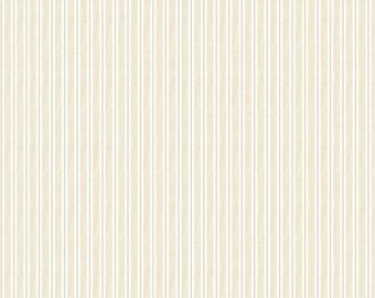 Wish You Were Here Fabric Cream Soft Stripe quilt cotton sewing material, Listed by the Half Yard continuous cut, Whistler for Windham
