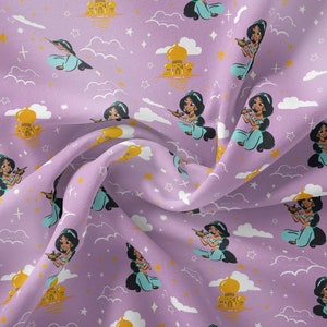 Heart of a Princess Fabric Jasmine quilt cotton sewing material, Listed by the yard and half yard continuous cut, Disney Camelot licensed
