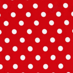 That's It Dot Fabric Minnie Polka Dot quilt cotton red sewing material, Listed by the Yard and Half Yard continuous cut, Michael Miller