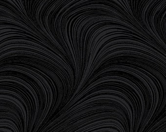 Black fabric by the yard from Stella Fabrics, black cotton, black fabric  basics, black blender fabric, #23232