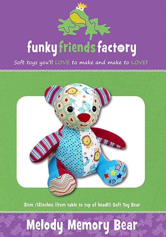 Melody Memory Bear Stuffed Toy Pattern From Funky Friends - Etsy