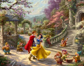 Disney Dreams Fabric Panel Snow White Dancing in the Sunlight