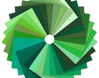 Charm Pack Fabric Bundle, Emerald 2026 Color Patchwork Party BOM 12 Kona Solids quilting cotton, 42 five-inch squares