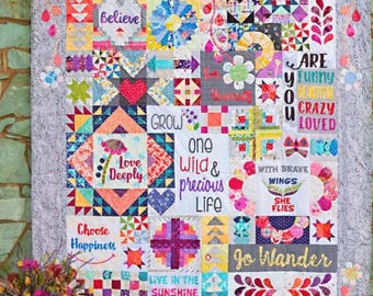 Dear Daughter Block of the Month Quilt Pattern by Sherri Noel for Rebecca Mae Designs