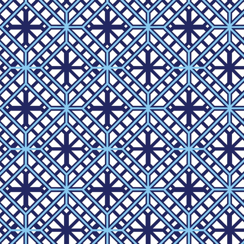 Listed by the Half Yard Citron Twist Fabric Collection Blue Geo Trellis Fabric by Maria Kalinowski for Kanvas Studios at Benartex