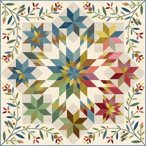Juliet Quilt Pattern by Edyta Sitar for Laundry Basket Quilts, printed quilting and sewing instruction color booklet not a pdf, LBQ-1675-P