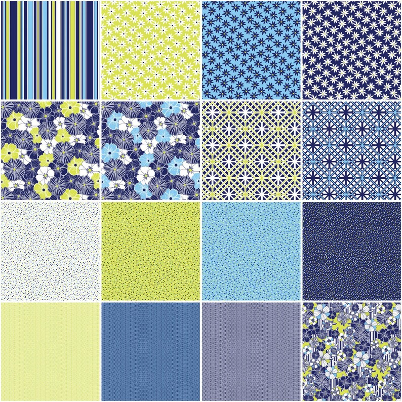 Listed by the Half Yard Citron Twist Fabric Collection Blue Geo Trellis Fabric by Maria Kalinowski for Kanvas Studios at Benartex