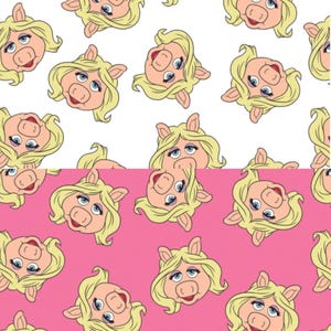 Disney Fabric The Muppets Miss Piggy quilt cotton sewing material by the yard and half-yard