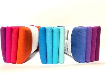 Tissus en cerisier, mélange Fat Quarter, matériel de couture en coton pour courtepointe, 4 cotons teints à la main