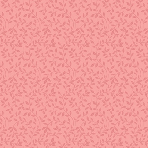 Riley Blake Fabric At First Sight Coral Vines quilt cotton sewing material by Dani Mogstad, Listed by the yard and half yard continuous cut