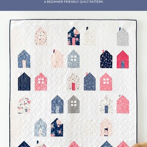 Cozy Village Quilt Pattern by Fran Gulick for Cotton and Joy, sewing and quilting instruction booklet, not a pdf, fat quarter friendly
