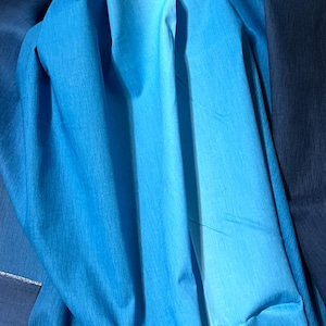 Gelato Ombre Fabric Blue quilting cotton sewing material by the yard and half-yard