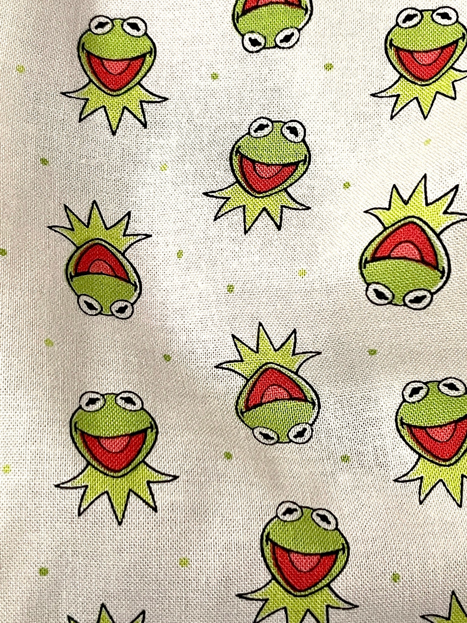 Kermit Fabric Disney the Muppets Kermit the Frog on White From Etsy