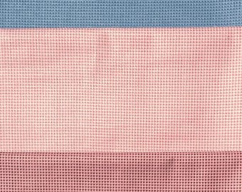 Anne of Green Gables 2 Fabrics, Riley Blake Gingham Quilting Cotton Fabric by the Yard, Checked Sewing Material, blue pink red