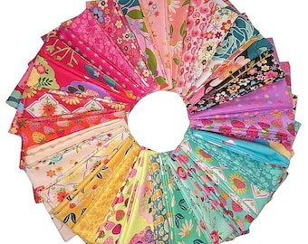 Layer Cake Fabric Bundle, Calico Cowgirls quilting cotton sewing material, 42 squares