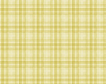 Wellness Retreat Yourself Fabric Straw Plaid quilt cotton sewing material, Listed by the Yard and Half Yard continuous cut, Emma Schonenberg